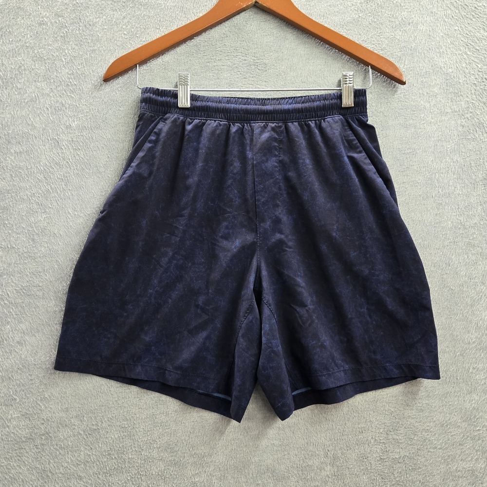 Lululemon Men Activewear Shorts S Navy Pace‎ Breaker Athletic 6" Inseam Logo
